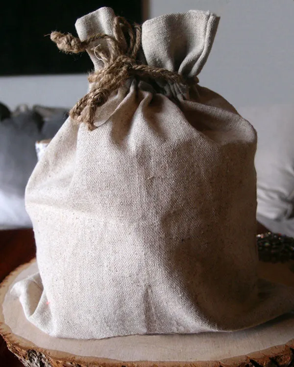 Linen Bags with Jute Drawstrings (12 Pack)