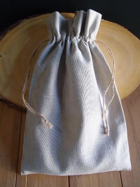 Linen Bags with Jute Drawstrings (12 Pack)