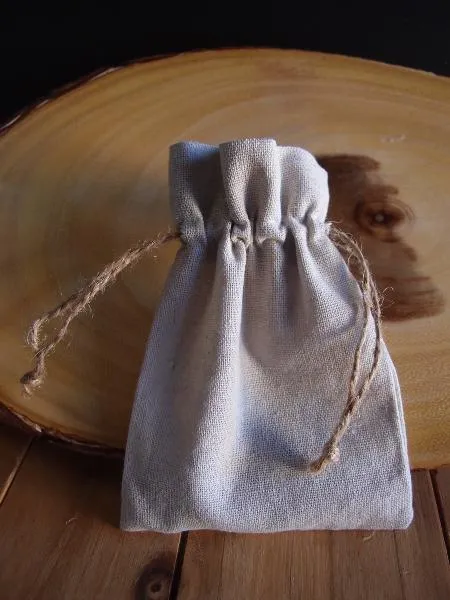 Linen Bags with Jute Drawstrings (12 Pack)
