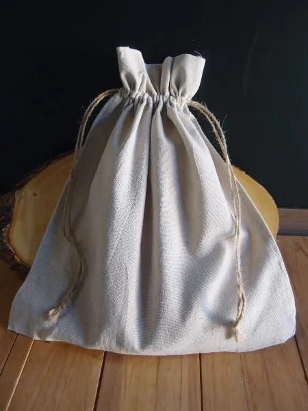 Linen Bags with Jute Drawstrings (12 Pack)