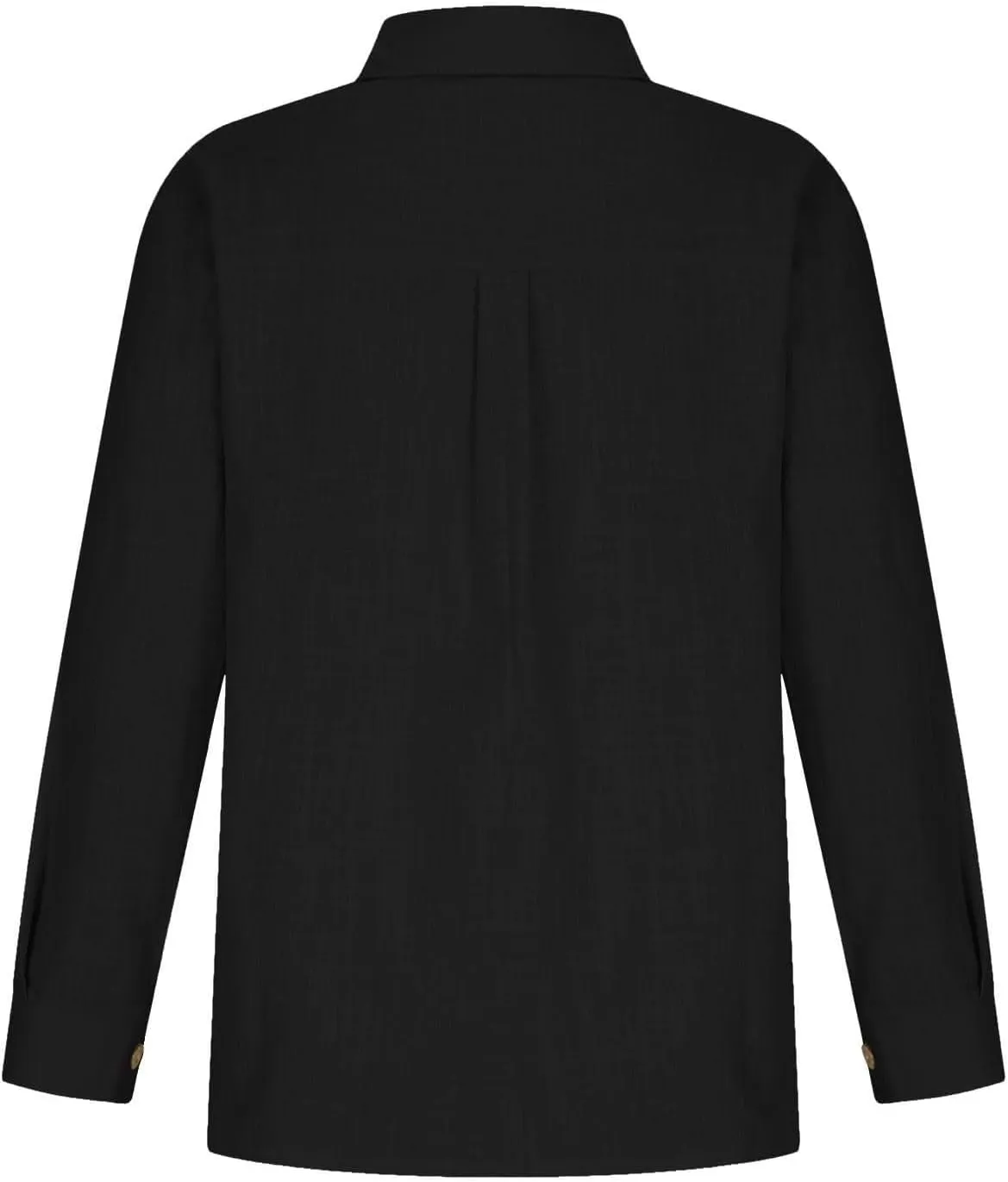 Linen Shirts for Women Plus Size Button Down Cotton Gauze Tops Casual Tees Roll Up Long Sleeve Lapel Collar Blouses