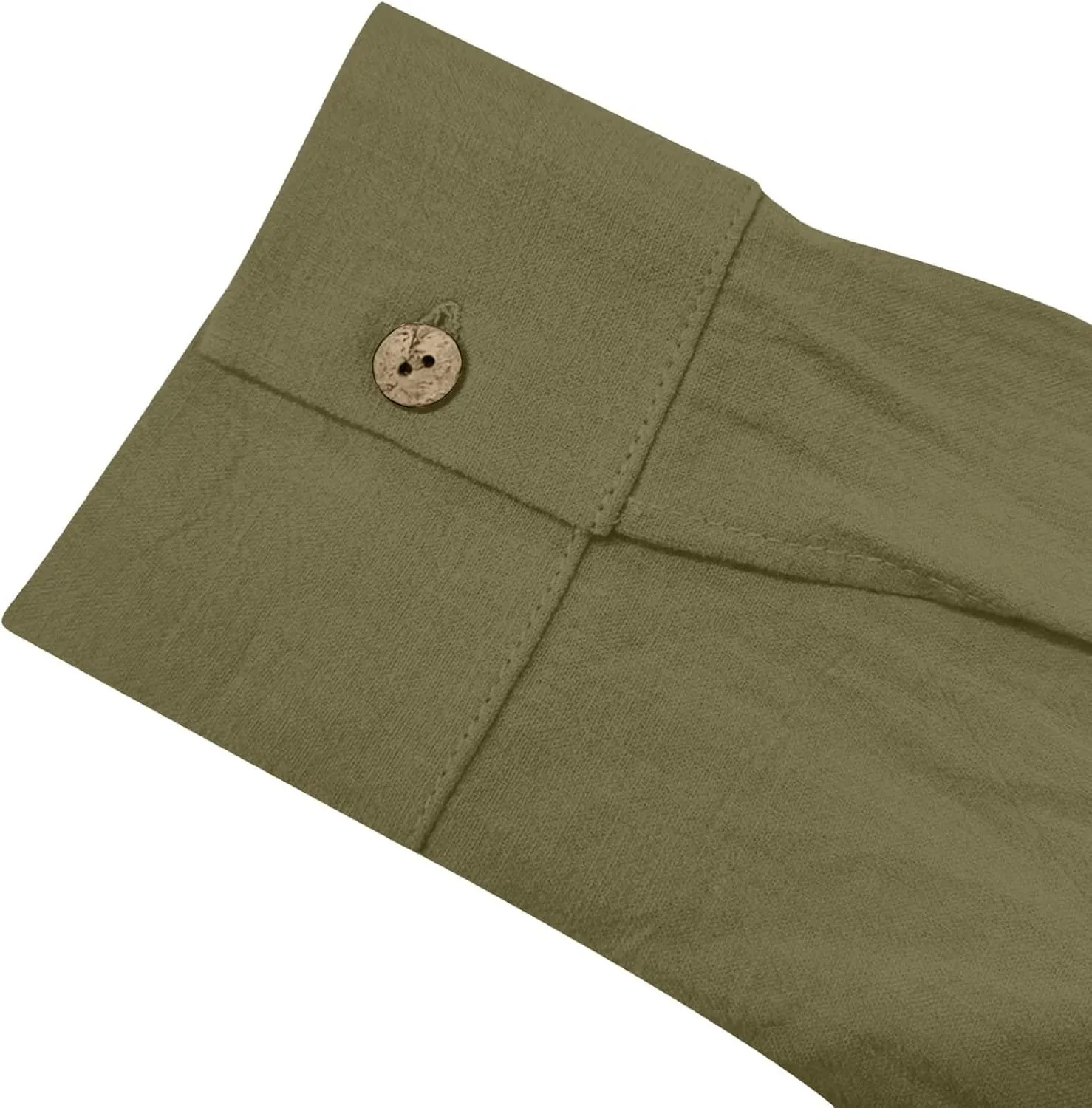 Linen Shirts for Women Plus Size Button Down Cotton Gauze Tops Casual Tees Roll Up Long Sleeve Lapel Collar Blouses