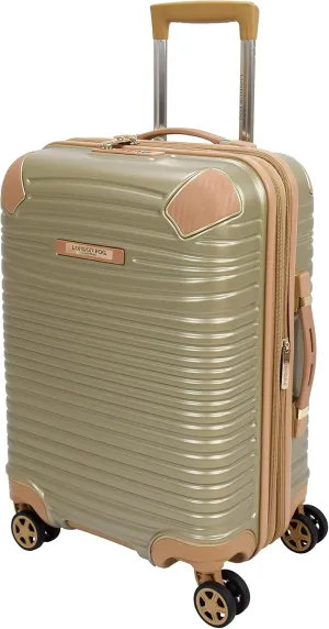 London Fog Chelsea Expandable Spinner, Champagne, Carry-On 20-Inch