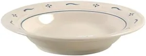 Longaberger Woven Traditions Classic Blue Rim Soup Bowl