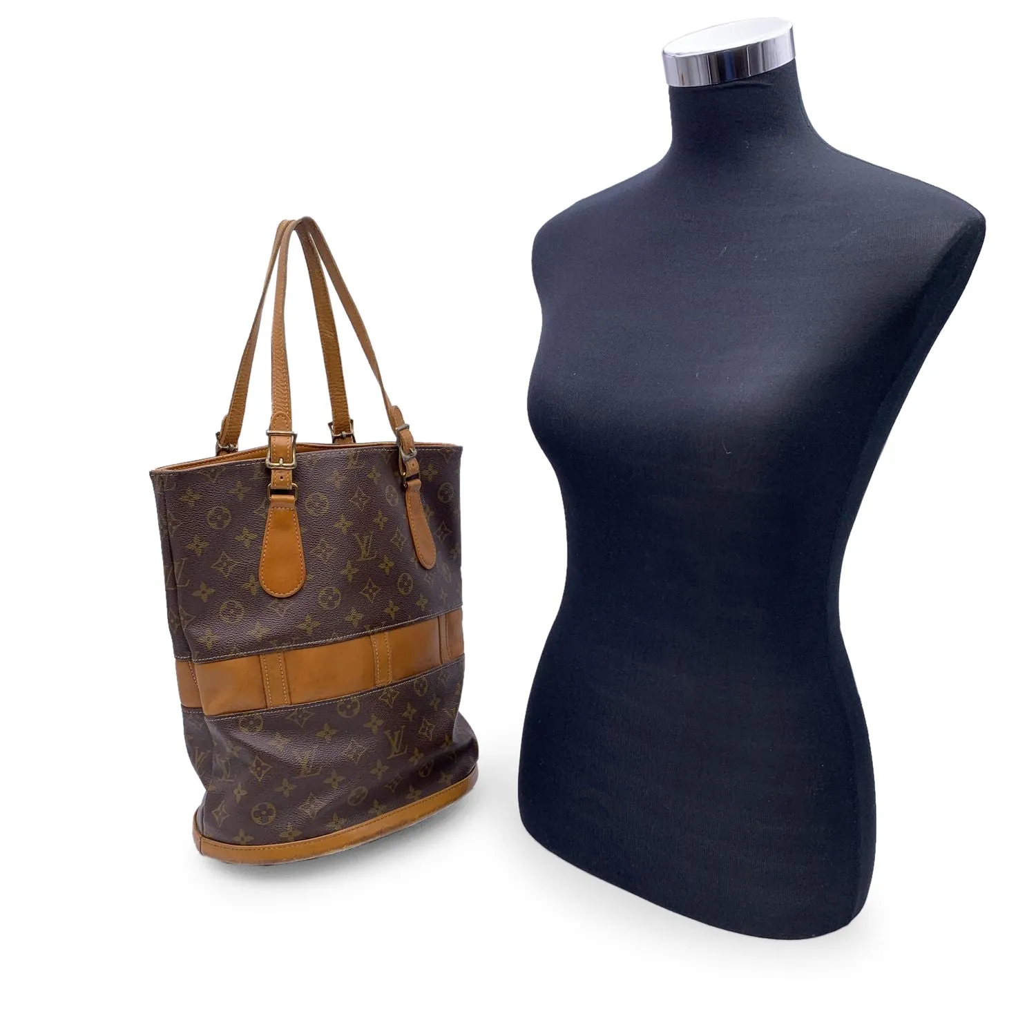 LOUIS VUITTON Vintage French Co. Made In Usa Monogram Large Bucket Bag