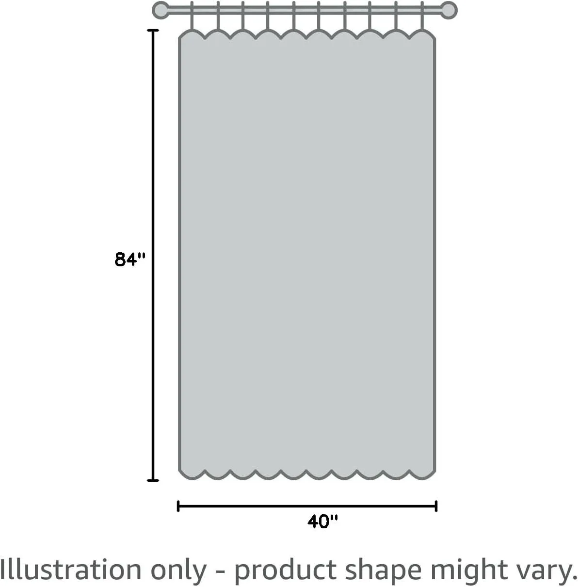 Lush Decor Linen Button 100% Blackout Window Curtain Panel, Single, 40" W x 84" L, Dark Gray & White - Blackout Curtains - Rustic Decor - Country Farmhouse Curtains For Bedroom