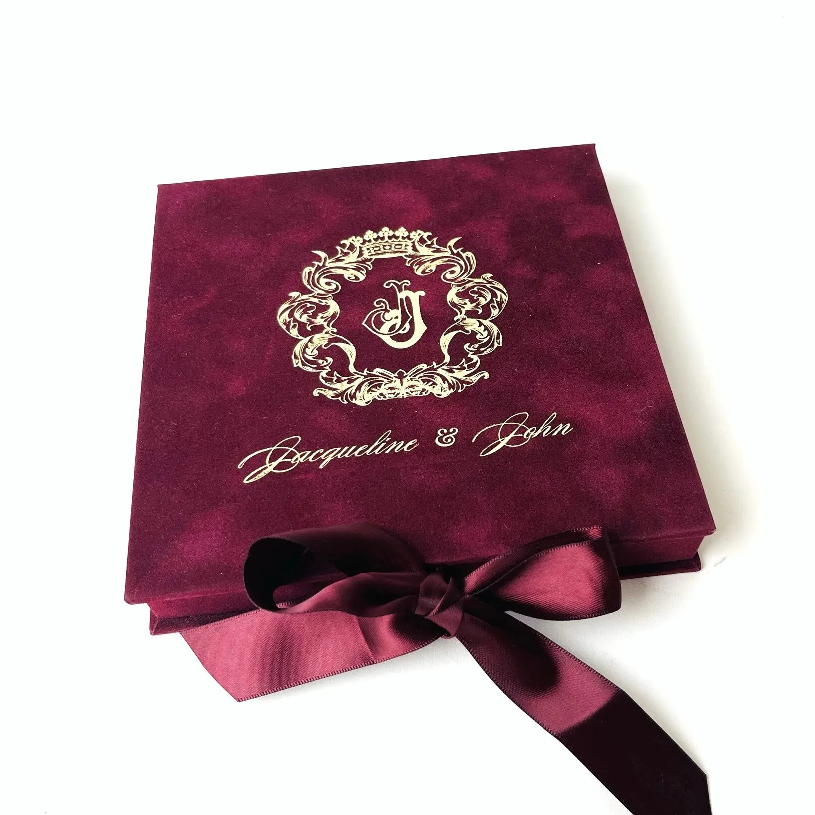 Luxurious Velvet Wedding Invitation Set