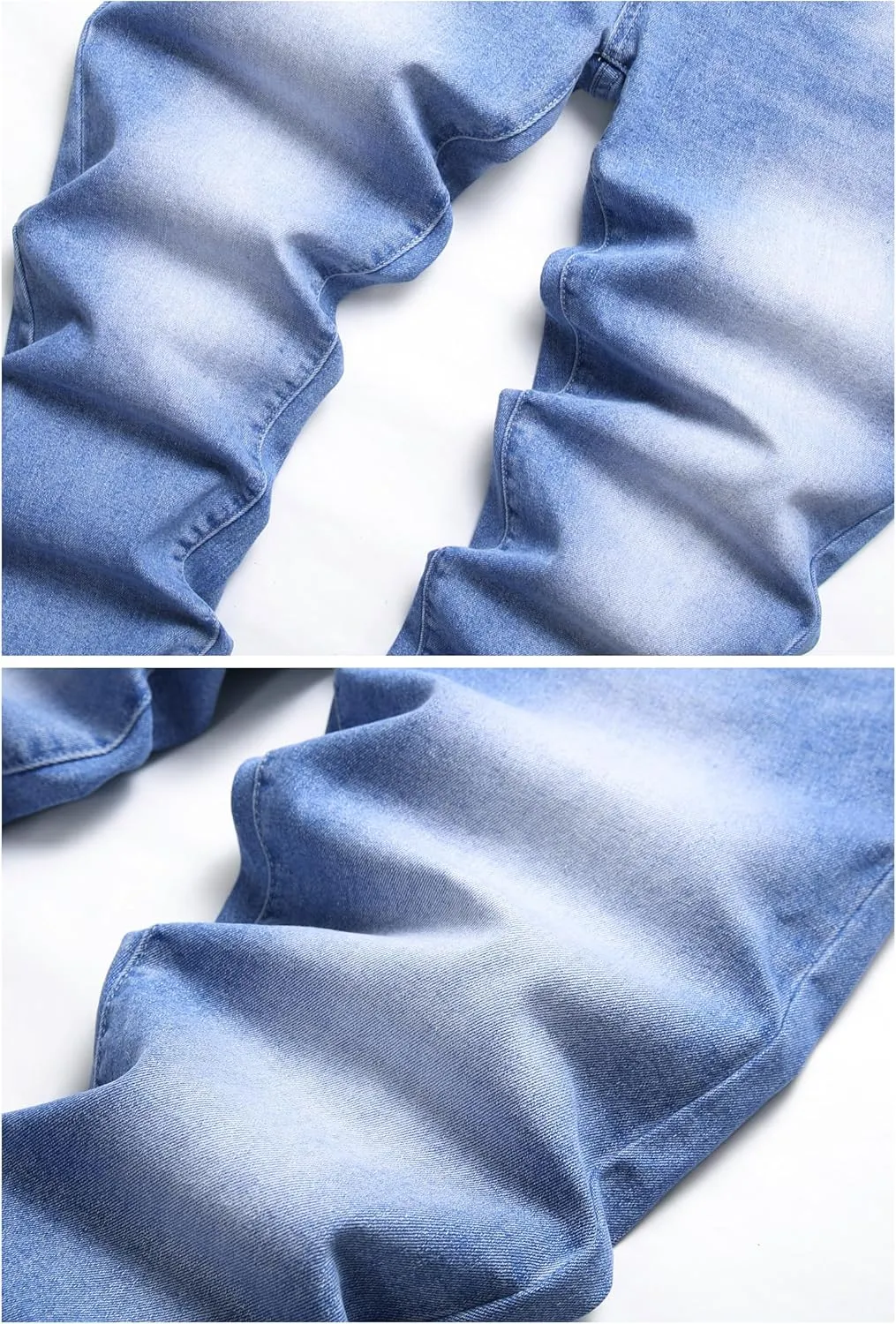 LZLER Mens Ripped Jeans,Distressed Destroyed Slim Fit Straight Leg Denim Pant with Holes