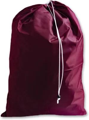 Machine Washable Burgundy Laundry Bag, Drawstring, Closure