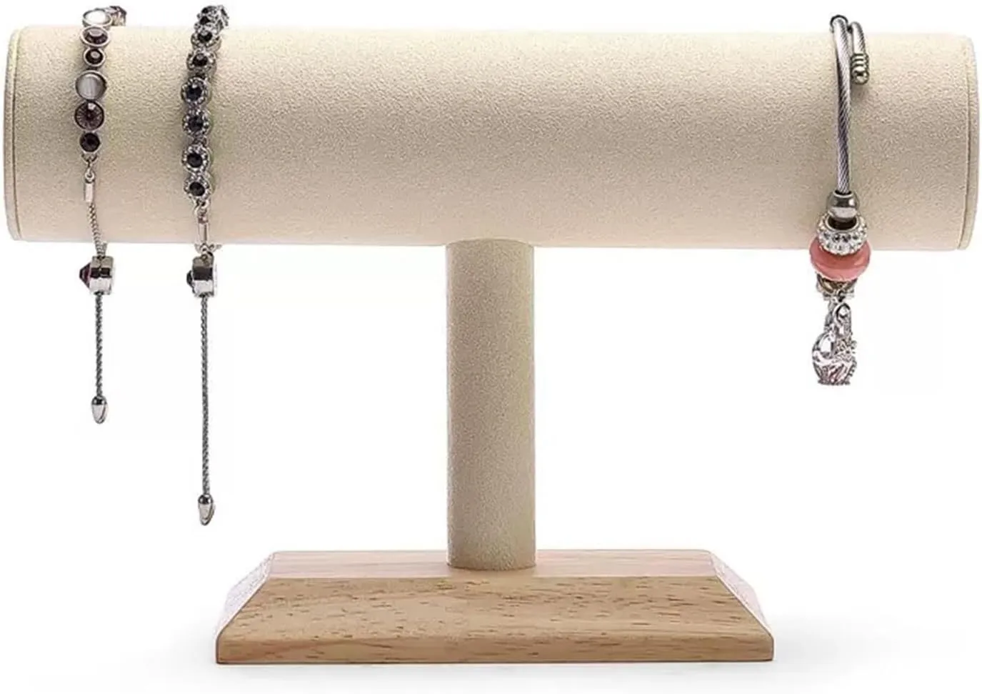 MACIUM Jewelry Armoire T Shape Velvet Jewelry Display Stand Detachable Bracelet Watch Holder Necklace Holder Dresser Storage Jewelry Tower jewerly Tree Organizing (Color : A)
