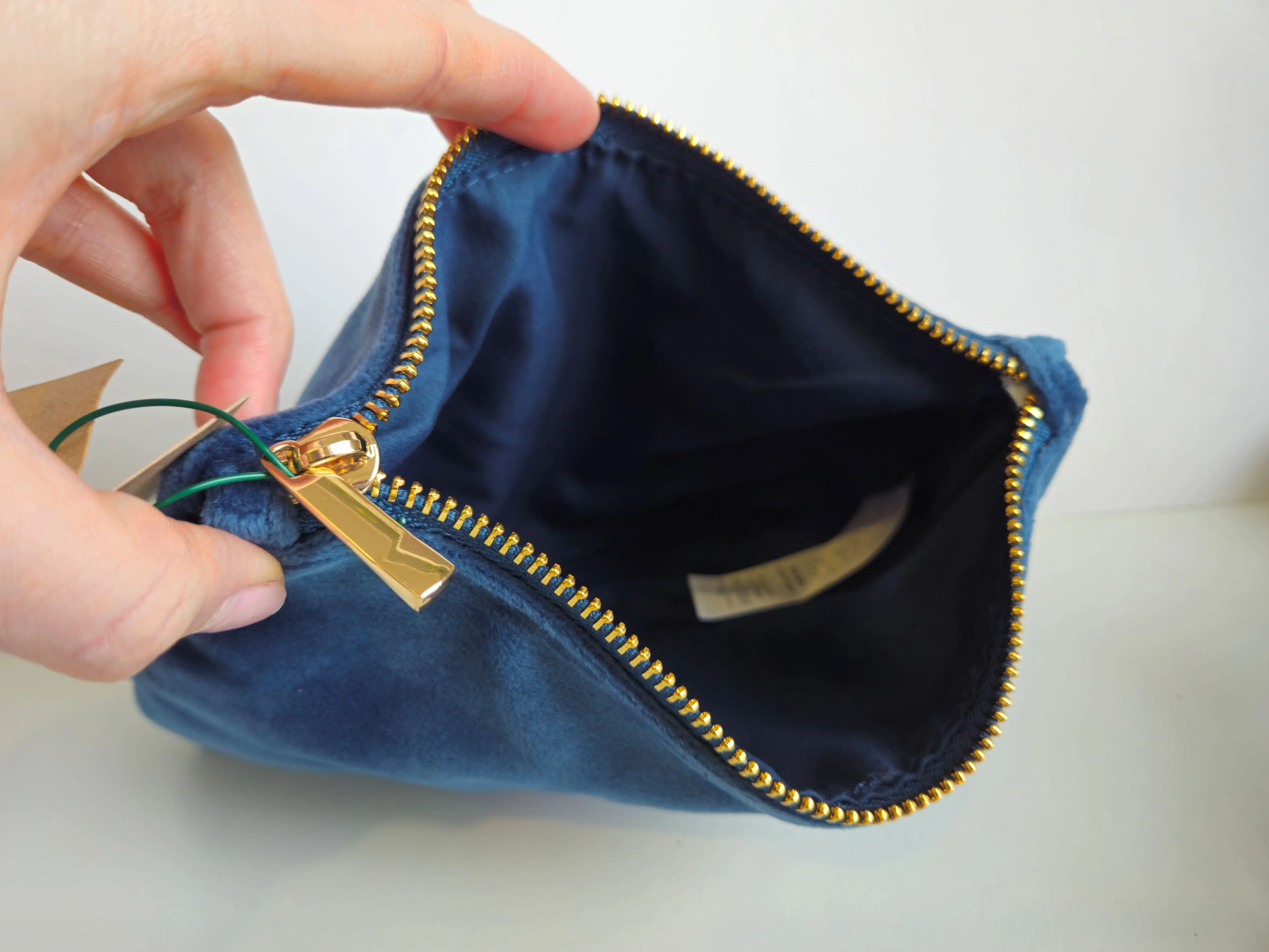 Magenta Velvet Heart Pouch SMALL | Sustainable Makeup or Travel Pouch | Luxurious Feel