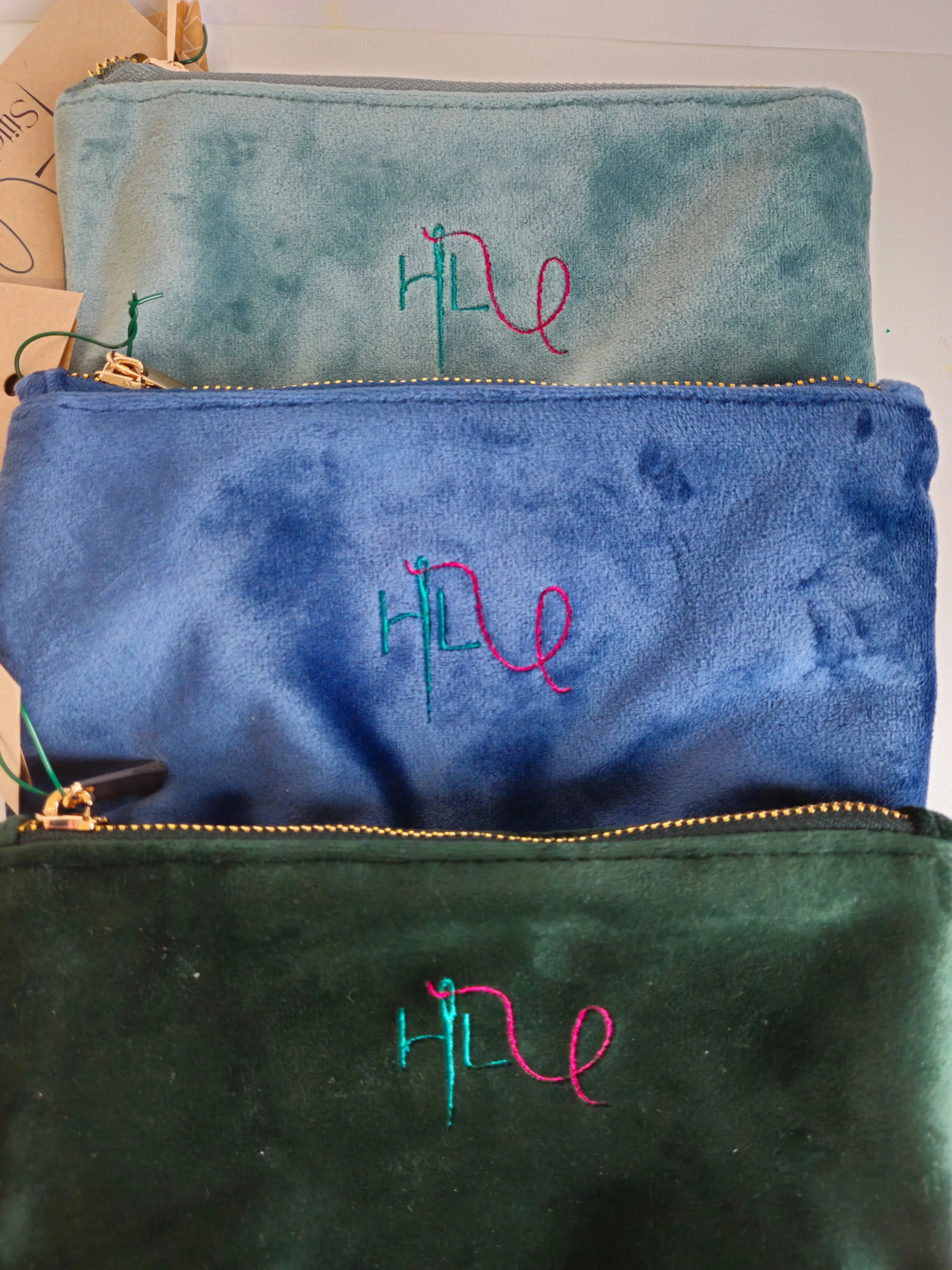 Magenta Velvet Heart Pouch SMALL | Sustainable Makeup or Travel Pouch | Luxurious Feel