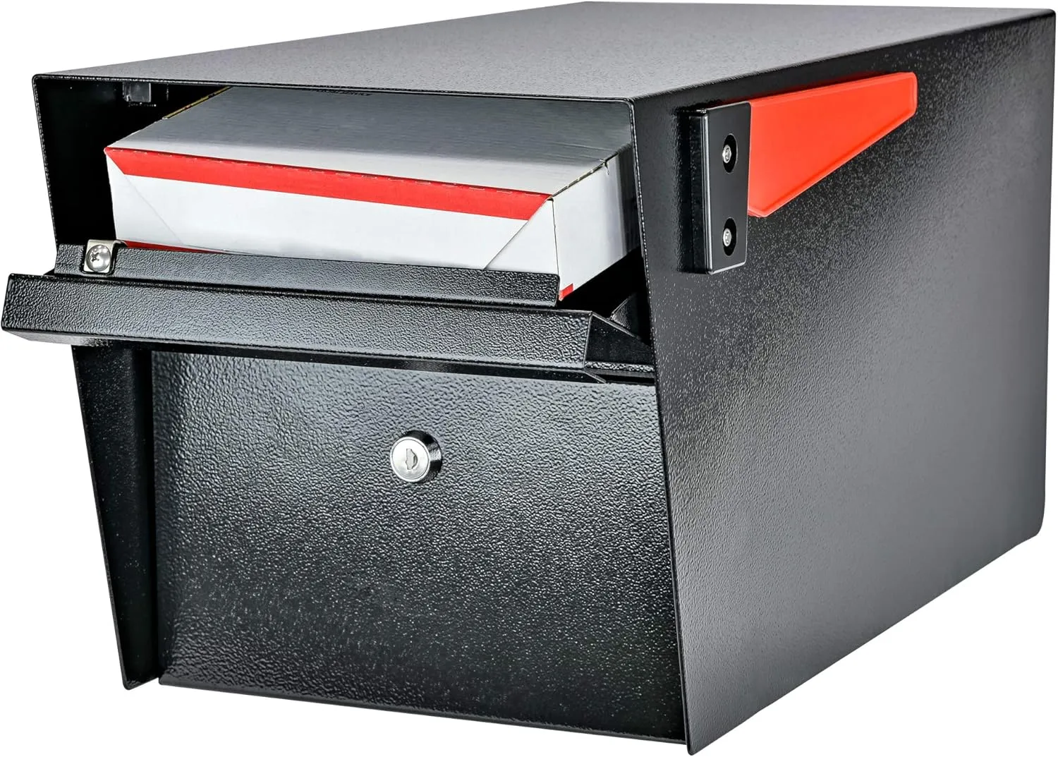 Mail Boss 7506 Mail Manager Curbside Locking Security Mailbox, Black,Large