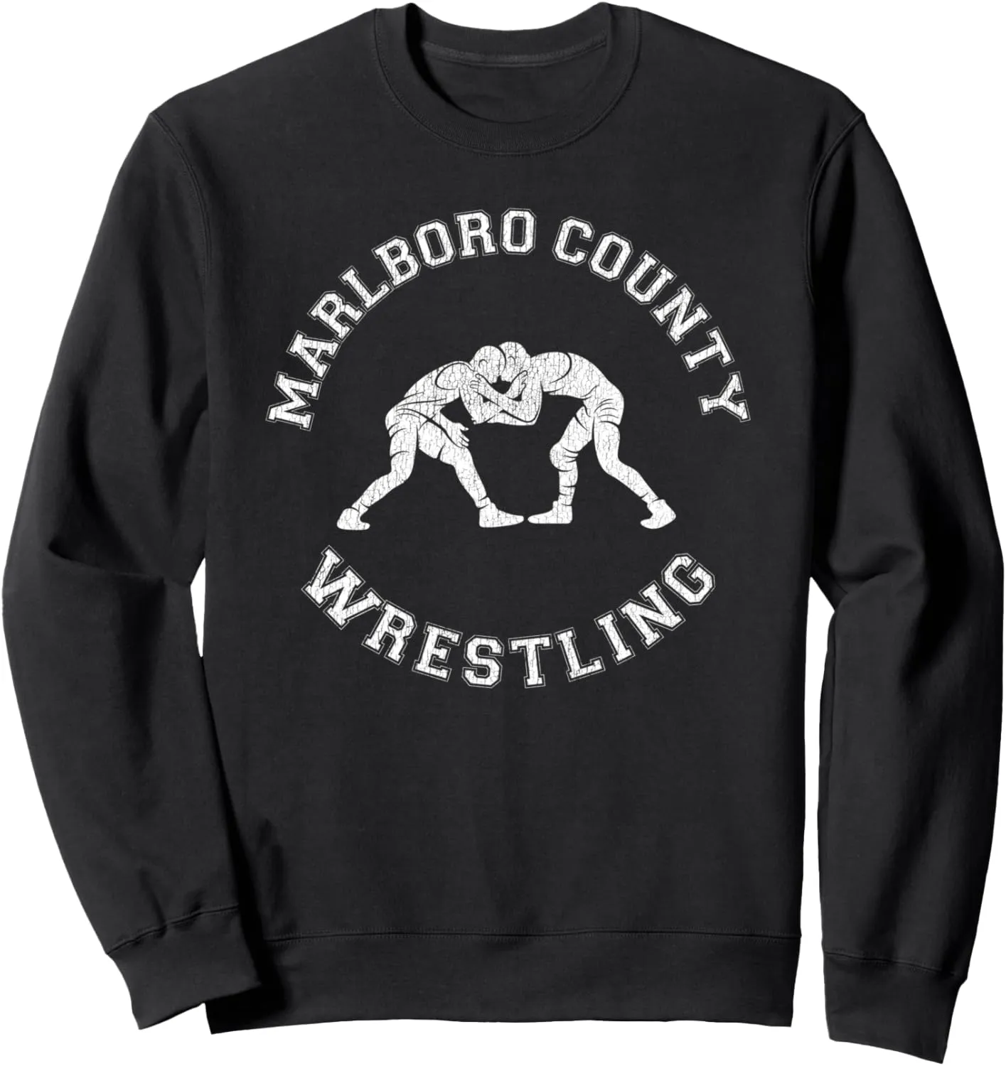 Marlboro County Wrestling Distressed Retro Wrestler Sweatshirt