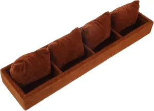 Material Jewelry Pillow Tray Watch Bands Storage Case Velvet Lined Jewelry Holder Organizer