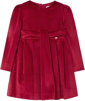 Mayoral Velvet Dress for Girls Cherry