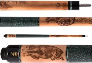 McDermott G338 Etched Wolf 13mm Shaft- Free Q-Wiz