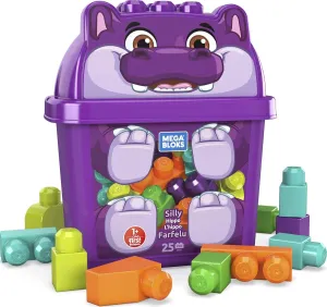Mega Bloks First Builders Silly Hippo Grv21, Building Toys for Toddlers (25 Pieces)