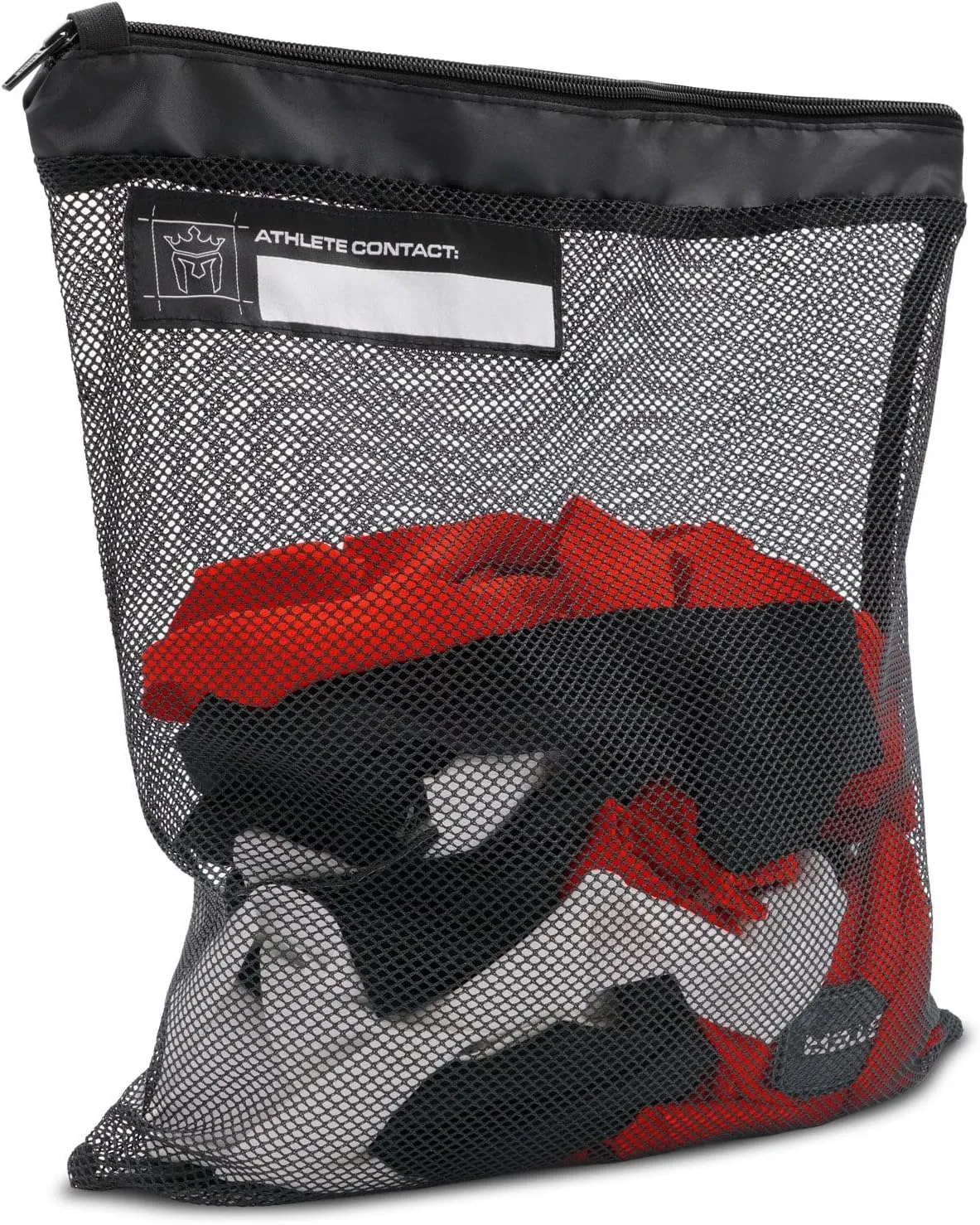 Meister Athlete Wash Bag - Mesh Sports Laundry Bag w/Zipper Lock - Black
