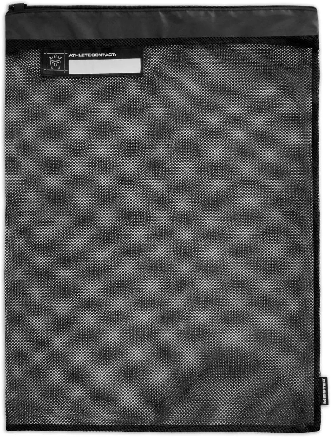 Meister Athlete XL Wash Bag - Large Mesh Sports Laundry Bag w/Zipper Lock - Black