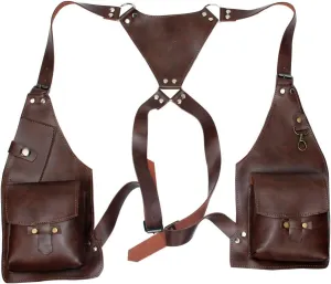 Men Anti Underarm Shoulder Bag Adjustable PU Leather Strap Wallet Bag Outdoor Phone Bag Anti-Theft Hidden