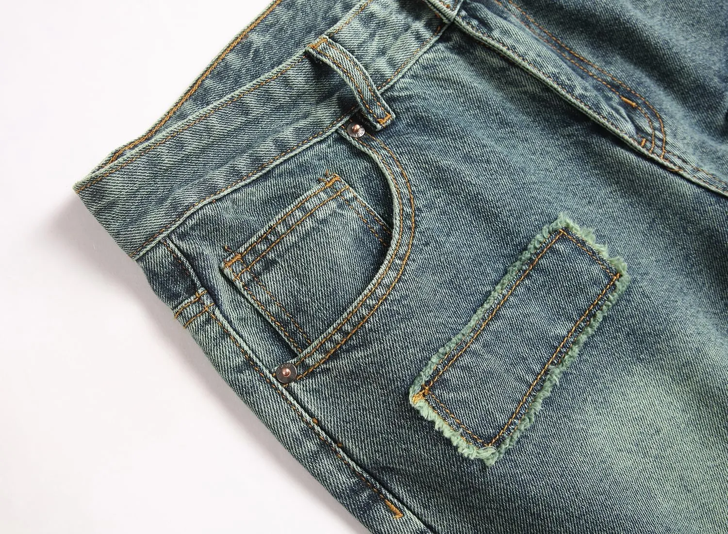Men Ripped Jeans Fashion Slim Fit Traight Distressed Design Skinny Stretch Comfort Flex Waist Denim Pants