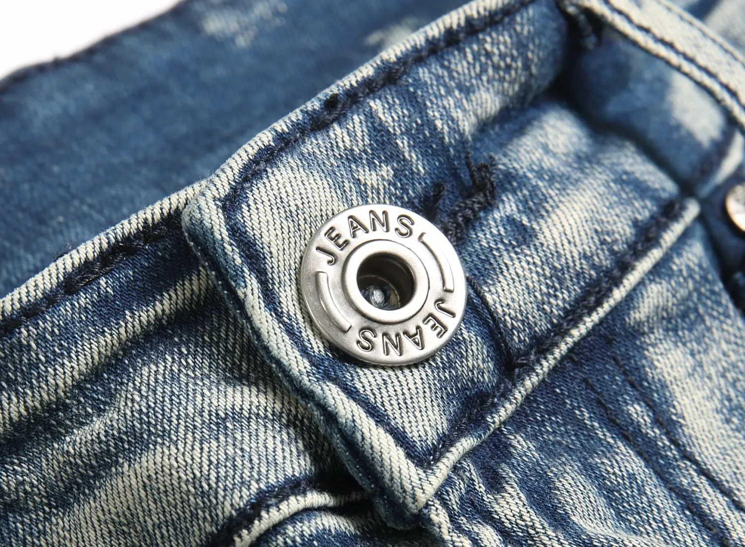 Men Ripped Jeans Fashion Slim Fit Traight Distressed Design Skinny Stretch Comfort Flex Waist Denim Pants