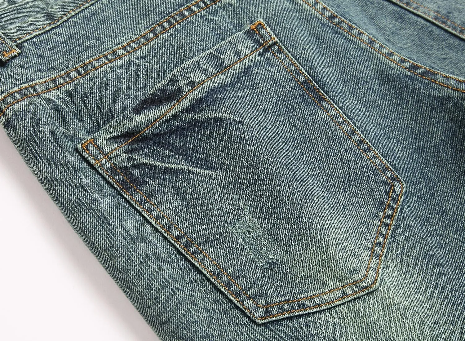 Men Ripped Jeans Fashion Slim Fit Traight Distressed Design Skinny Stretch Comfort Flex Waist Denim Pants