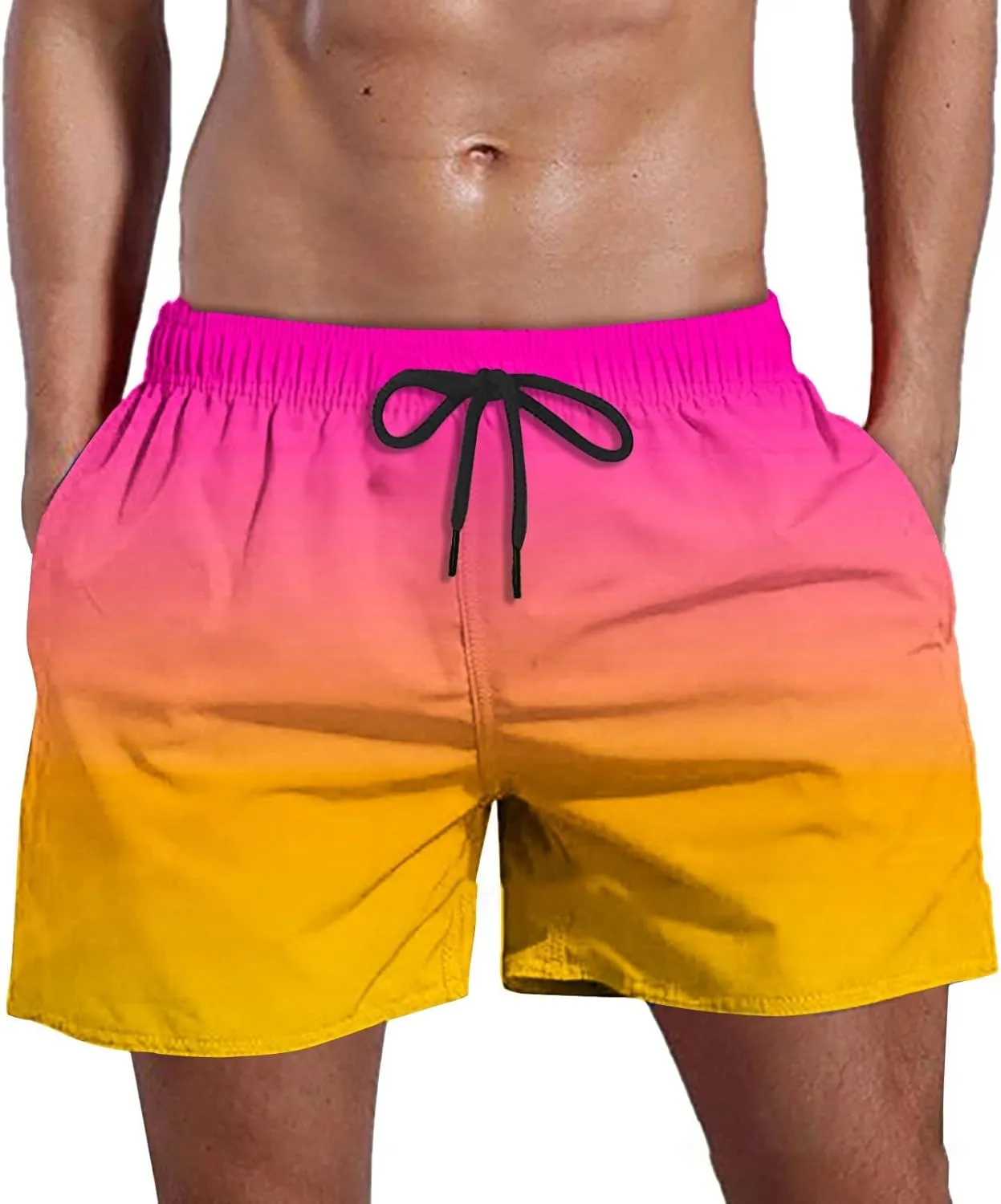 Men 'S Drawstring Elastic Waist Shorts Plus Size Five Quick Drying Beach Pants Shorts Shorts for Men Mens Shorts