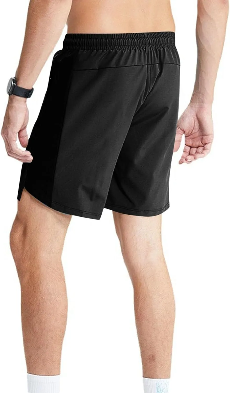 Mens Athletic Running Shorts Quick Dry Elastic Gym Activewear Lightweight Breathable Basketball Workout Trunks