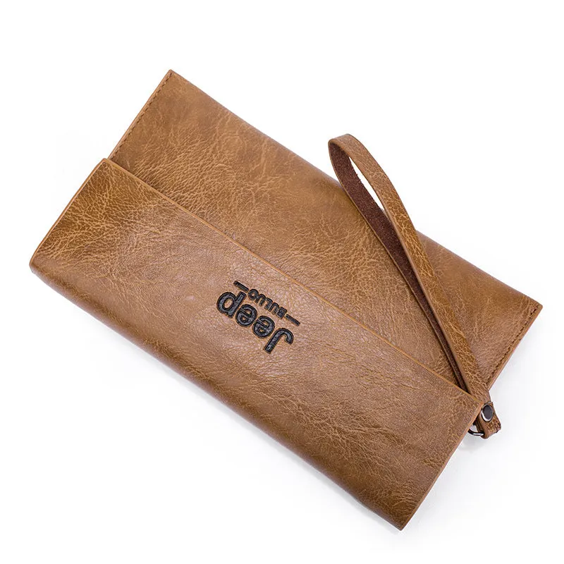Men's Business Texture Clutch Envelope Wrist Soft Men's Wallets