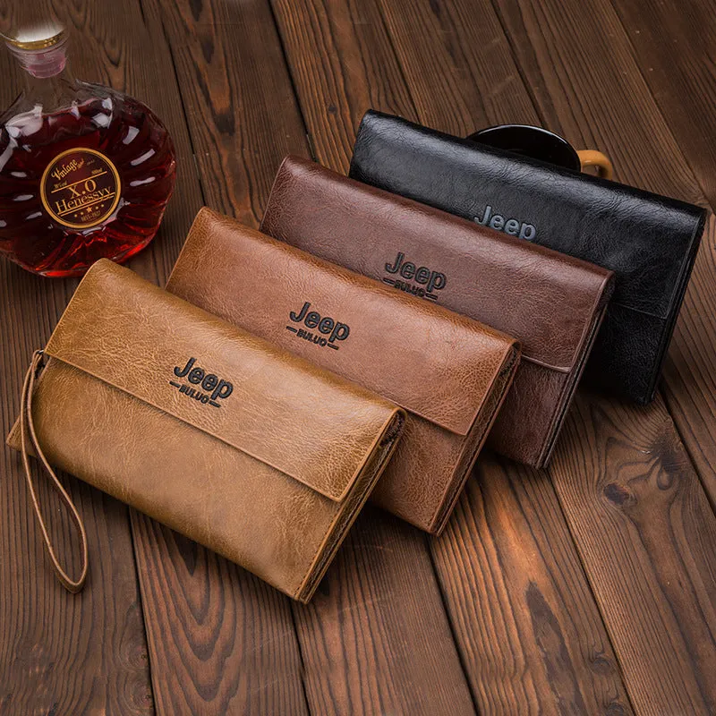 Men's Business Texture Clutch Envelope Wrist Soft Men's Wallets