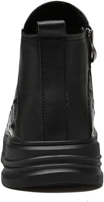 Men's Chelsea Boots Round Toe Faux Crocodile Print Leather Anti-slip Non Waterproof Fashion Slip On