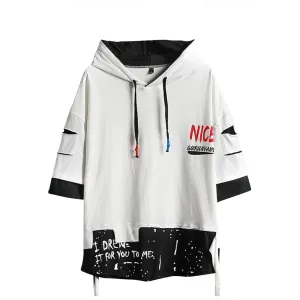 Men's Fashion Trends Hoodies Hip Hop Patchwork Sweater Hoodie Top