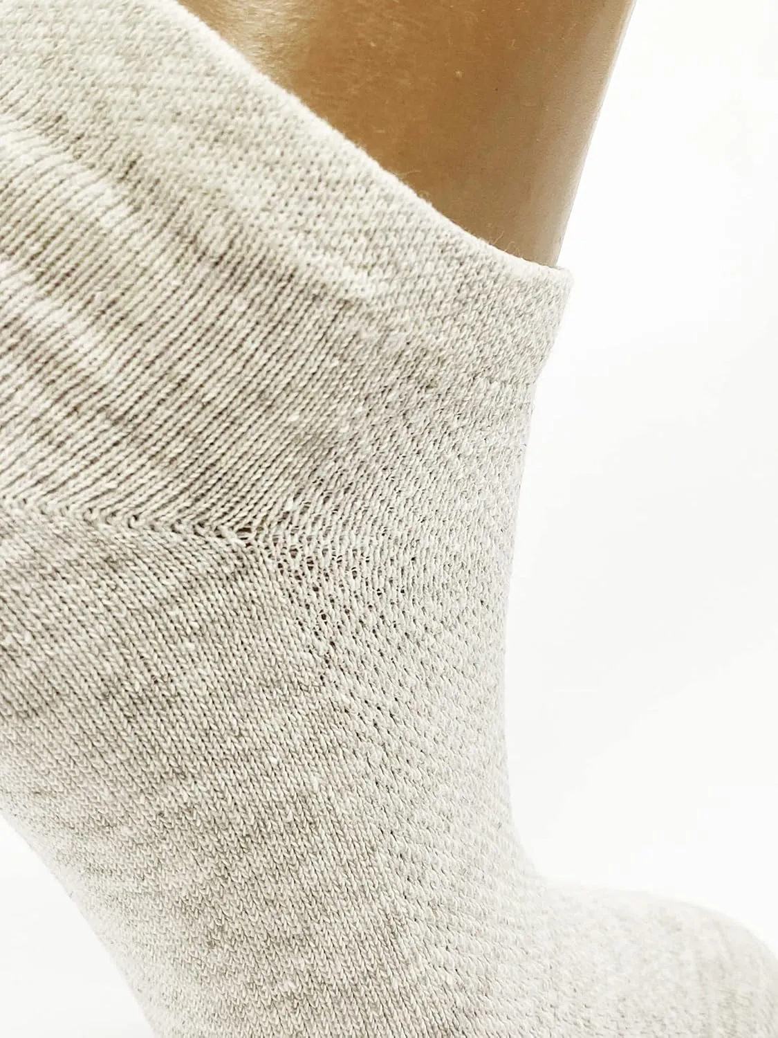 Men's Flax Linen Ankle Socks Quick-Drying Finely Made Mesh-knitted