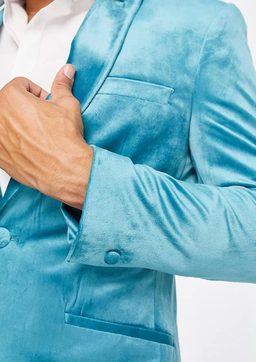 Men's Velvet Blazer Shawl Lapel Velour Suit Jacket One Button Tuxedo Jackets for Wedding Prom Party Dinner