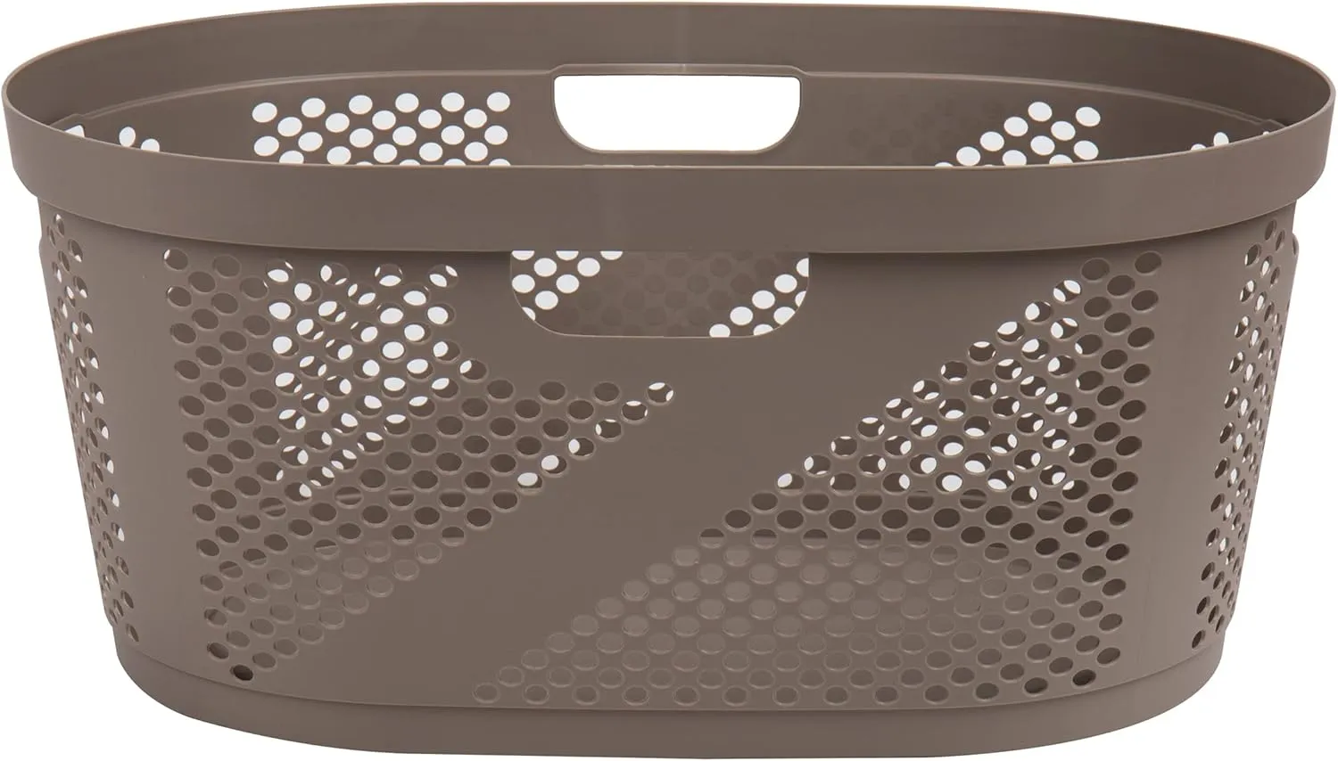 Mind Reader 40L Laundry Basket, Clothes Hamper, Ventilated, Plastic, 23"L x 14.5"W x 10.5"H, Set of 2, Tan