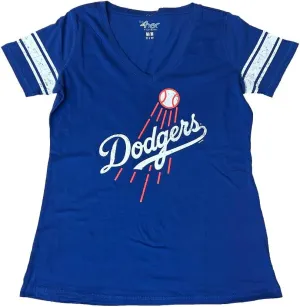 MLB Women's Ballpark Distressed V-Neck T-Shirt - Pick Your Team
