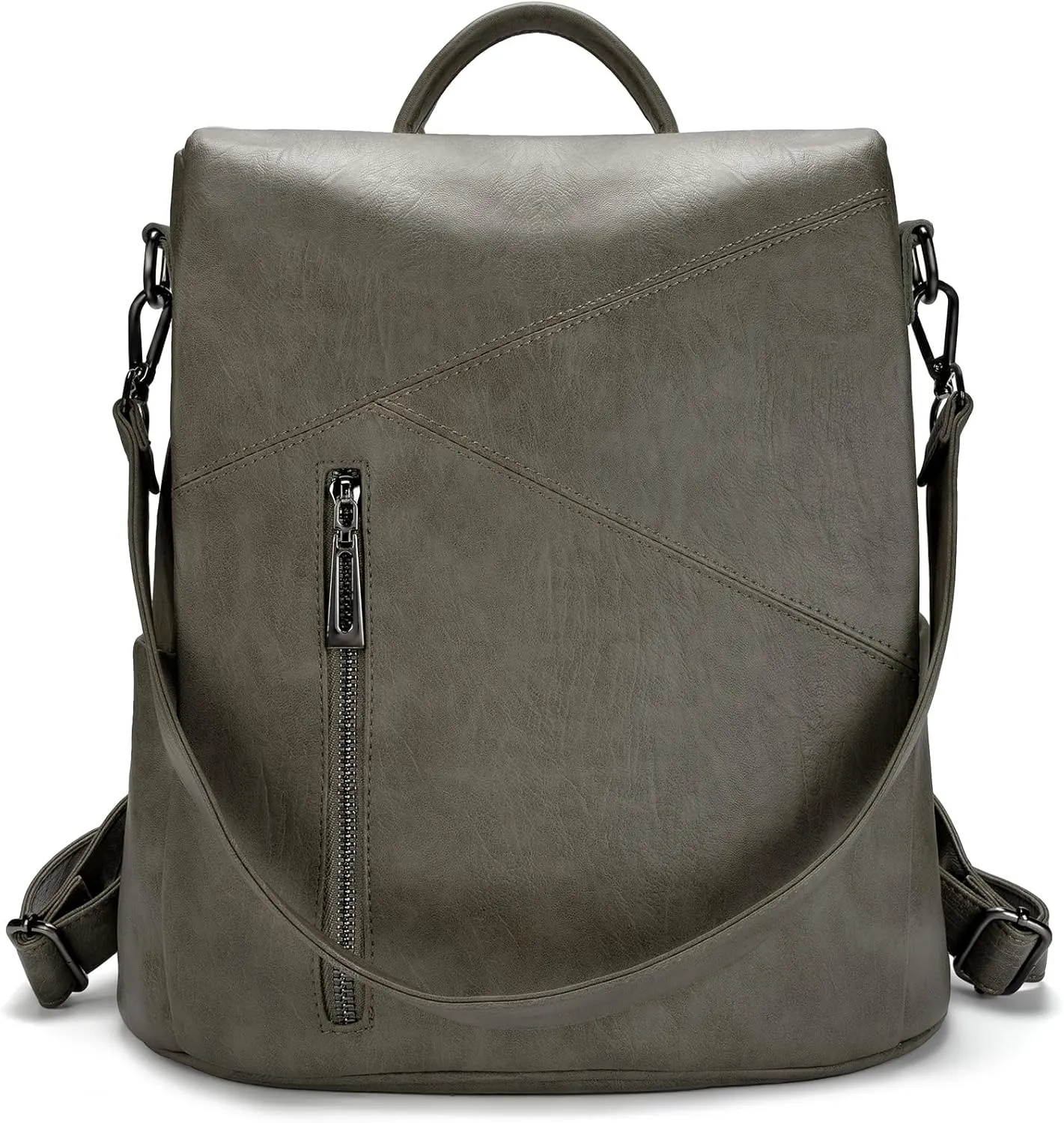 molshine Anti Theft Backpack,Fashion Casual Travel PU Leather Daypack Bag Shoulder Rucksack Handbags for Women HB041