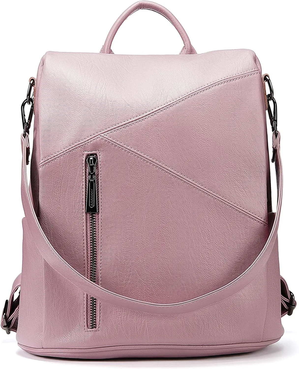 molshine Anti Theft Backpack,Fashion Casual Travel PU Leather Daypack Bag Shoulder Rucksack Handbags for Women HB041