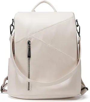 molshine Anti Theft Backpack,Fashion Casual Travel PU Leather Daypack Bag Shoulder Rucksack Handbags for Women HB041