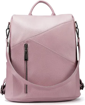 molshine Anti Theft Backpack,Fashion Casual Travel PU Leather Daypack Bag Shoulder Rucksack Handbags for Women HB041