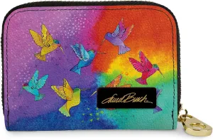 Monarque RFID Secure Armored Zipper Wallet by Laurel Burch (Hummingbirds)