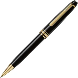 Mont Blanc 165-Meisterstuck Classique Gold Mechanical Pencil, Black-0.5 (12746)