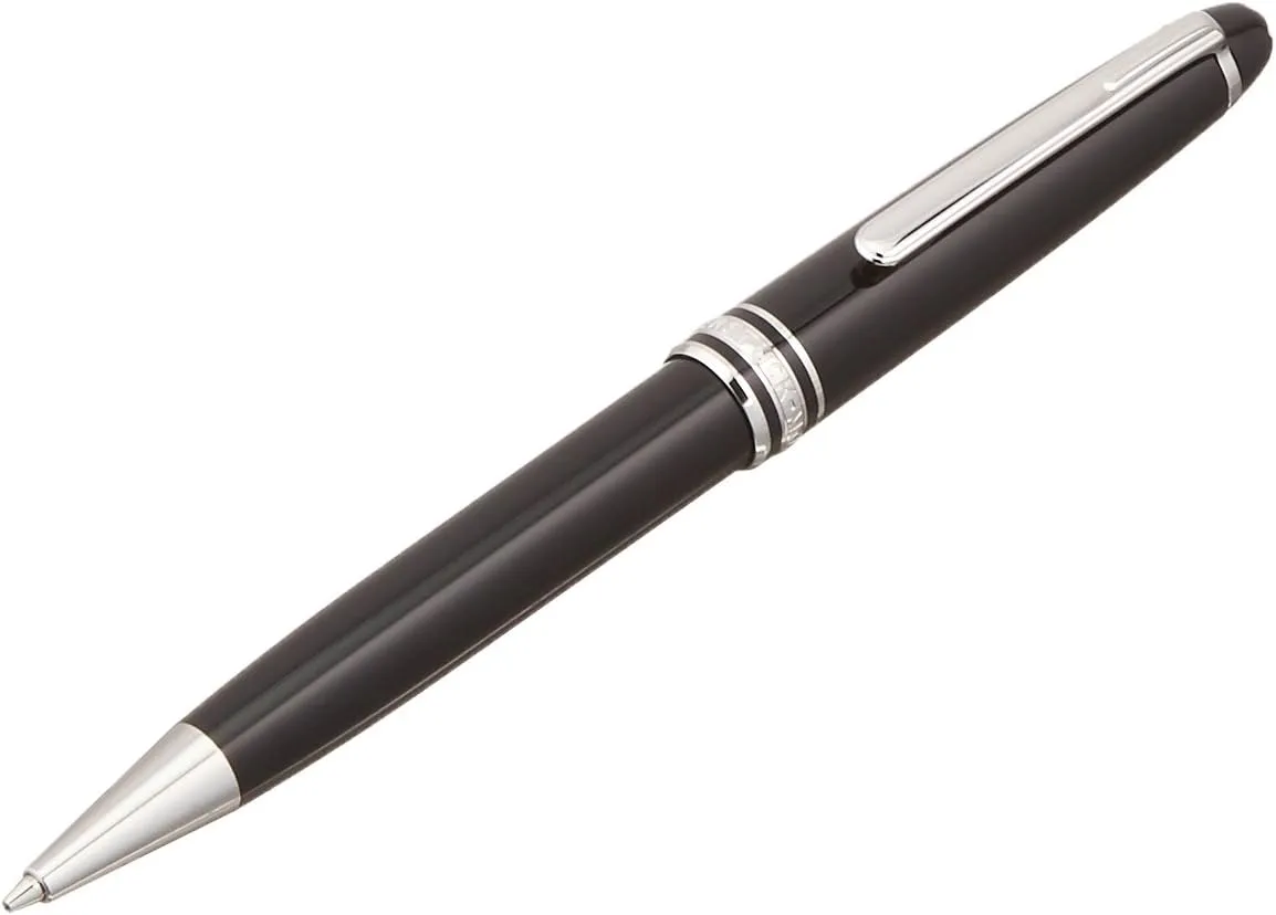 Mont Blanc 165-Meisterstuck Classique Platinum Mechanical Pencil, Black-0.5 (2867)