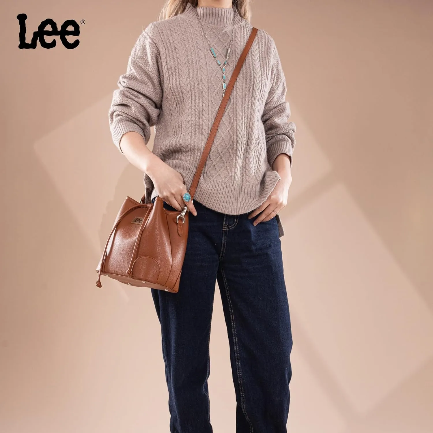 Montana West Lee Small Crossbody Bags for Women Drawstring Bucket Purse with Adjustable Strap