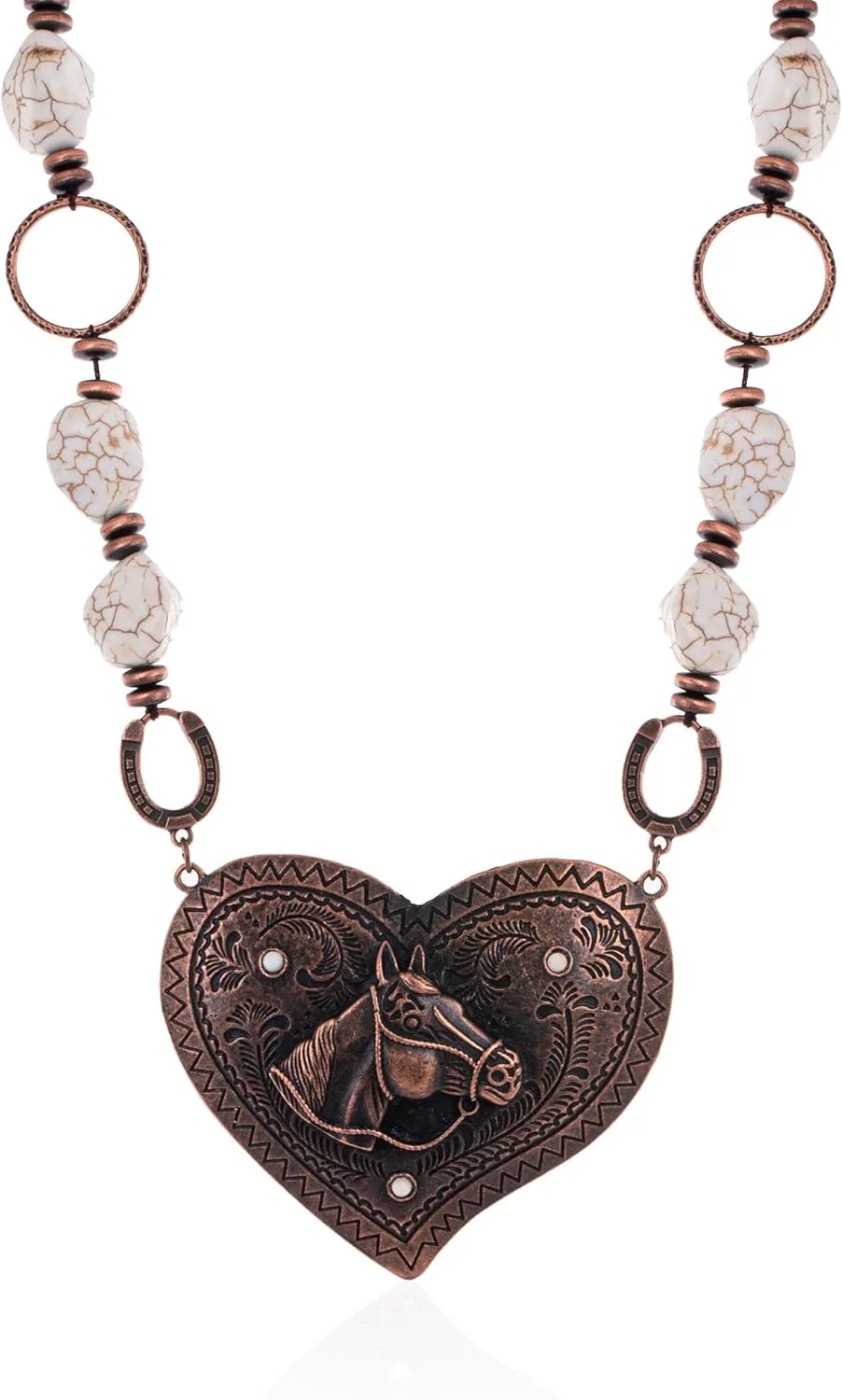 Montana West Wrangler 3 Pieces Jewelry Set for Women Western Cowgirl Necklace Earring Set.