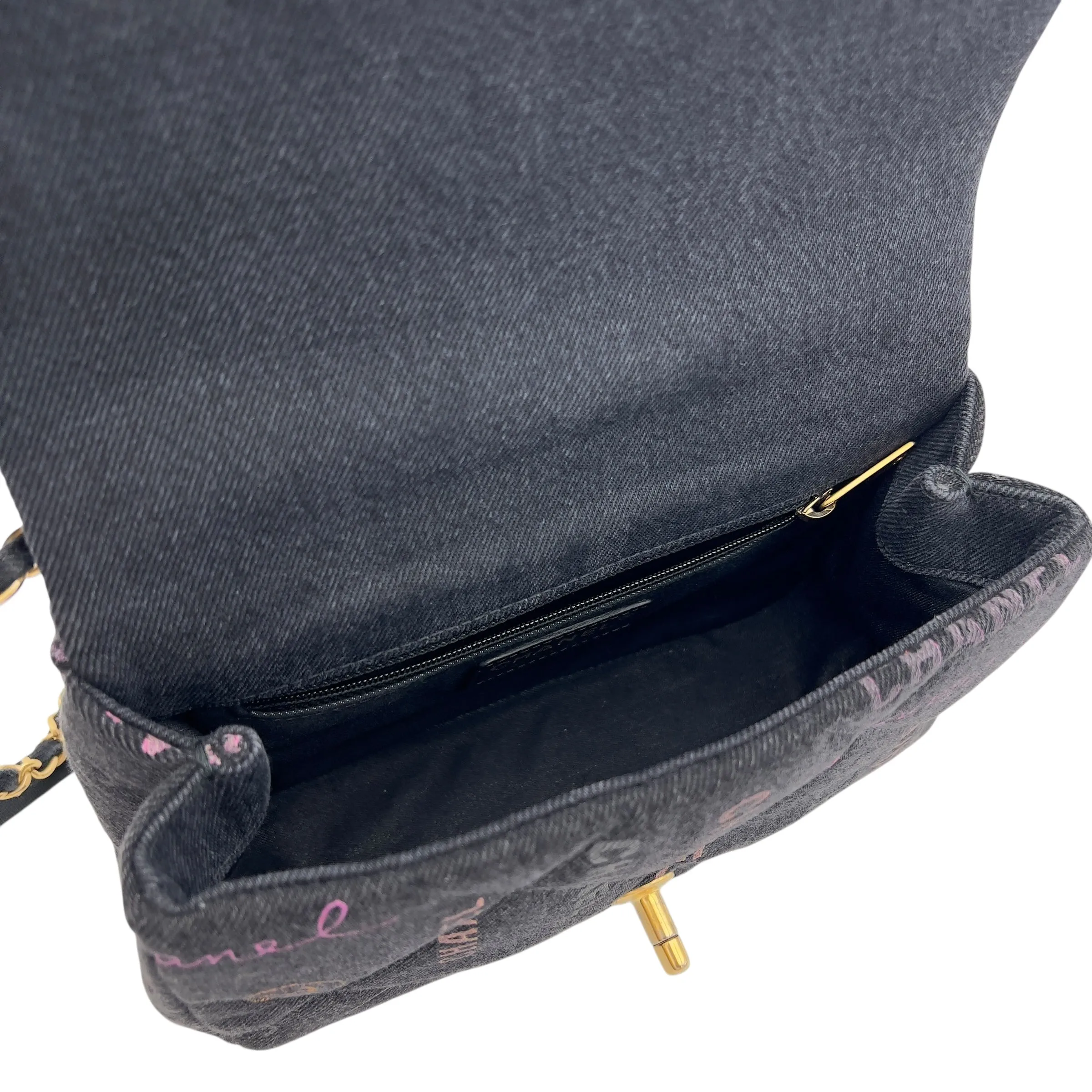 Mood Multi-colour Shoulder Bag in Denim, Gold hardware