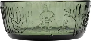 Moomin Glass Bowl 11.8oz Pine Green