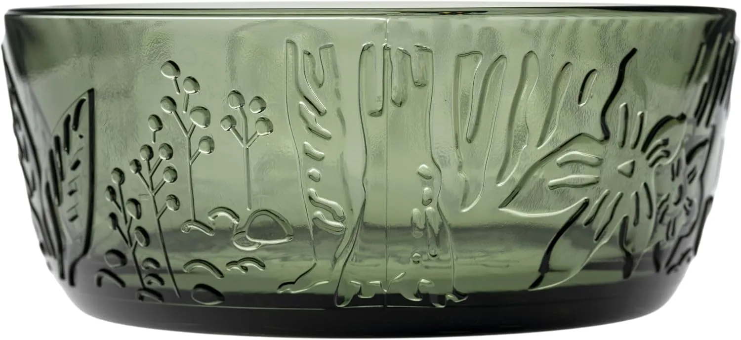 Moomin Glass Bowl 11.8oz Pine Green